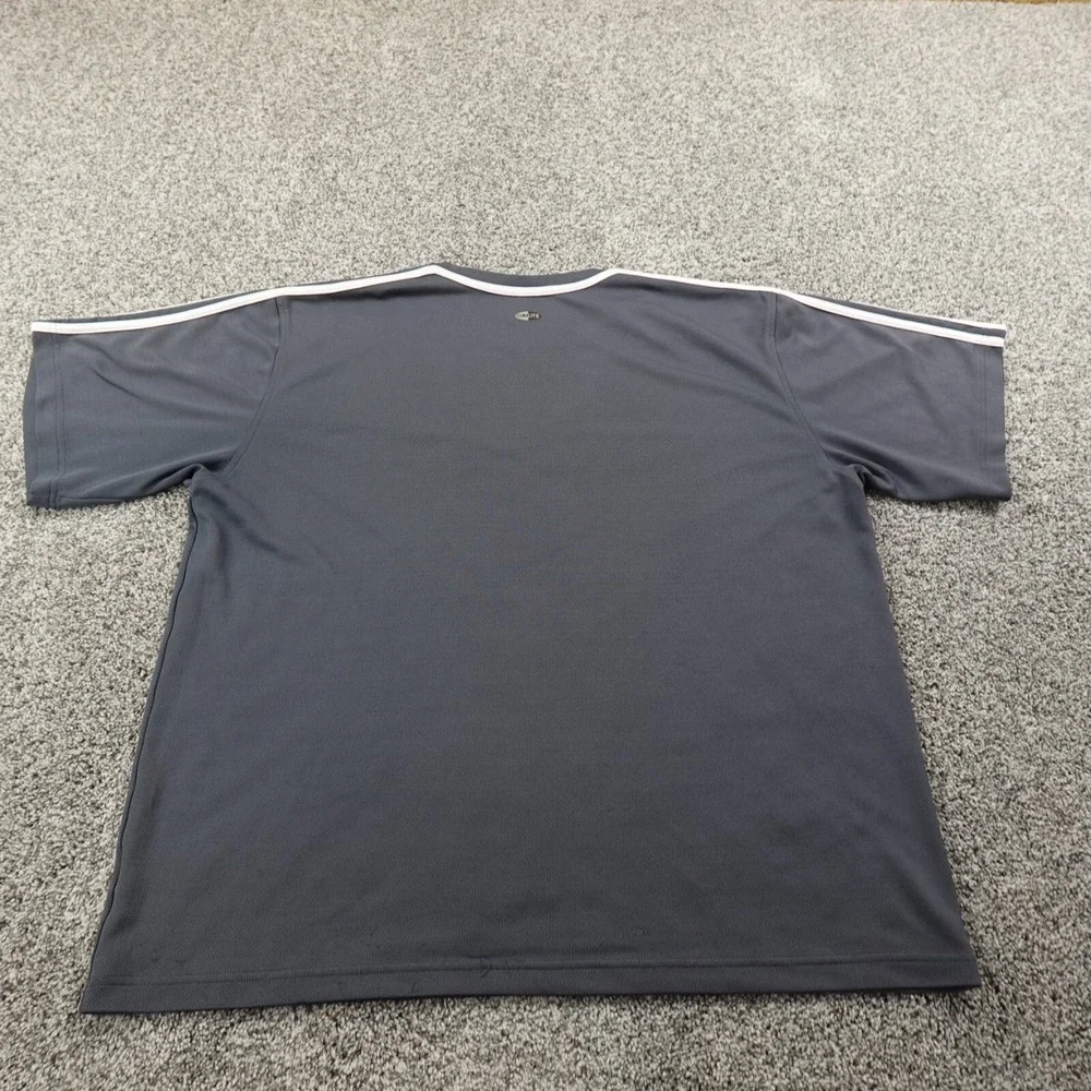 VTG Adidas Shirt Mens 2XL Gray Climalite Athletic Gym Workout Train‎ Grunge Y2K